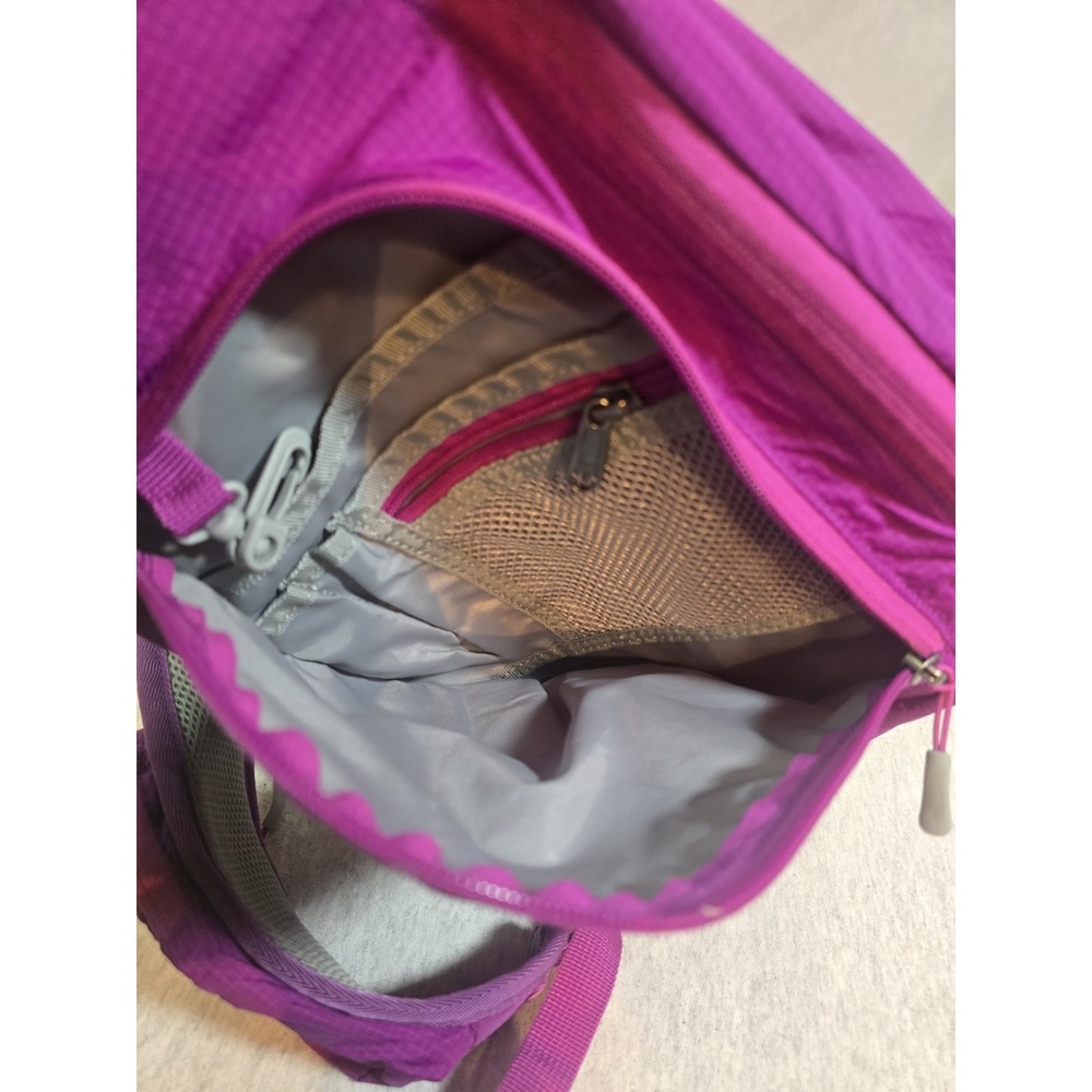 Eddie Bauer RipStop shoulder sling crossbody backpack bag Purple Walk Hike - Picture 5 of 5